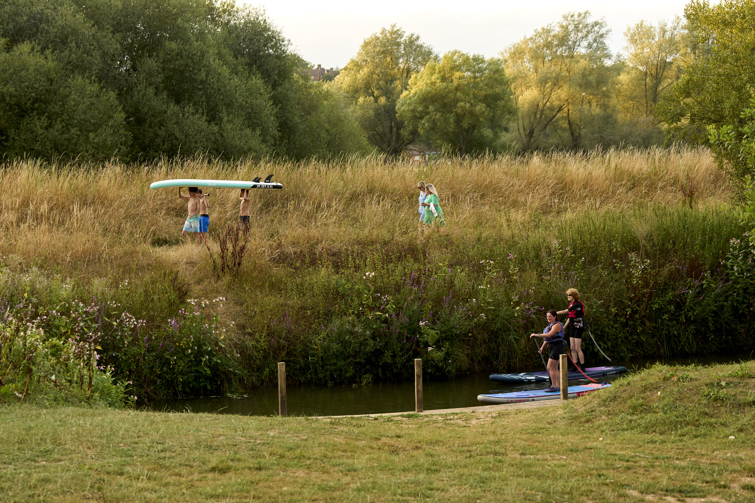 paddle boarding
